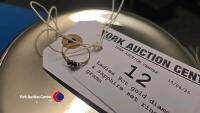 Ladies 9ct gold diamond & sapphire set ring 0.8 grams - 3