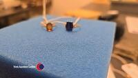 2 Ladies semi precious set stone 9ct gold rings total weight 4.2 grams