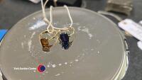 2 Ladies semi precious set stone 9ct gold rings total weight 4.2 grams - 5