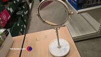 Antique cast iron adjustable men's shaving mirror stand