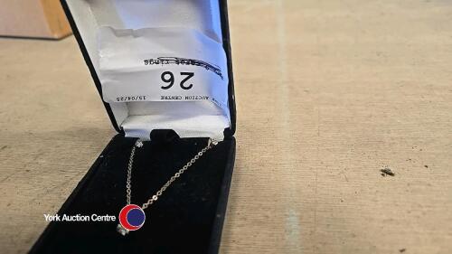 Necklace with white stones