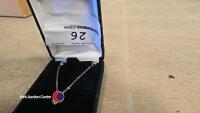 Necklace with white stones