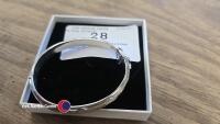 Hallmarked old silver bangle - 2