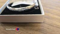 Hallmarked old silver bangle - 3