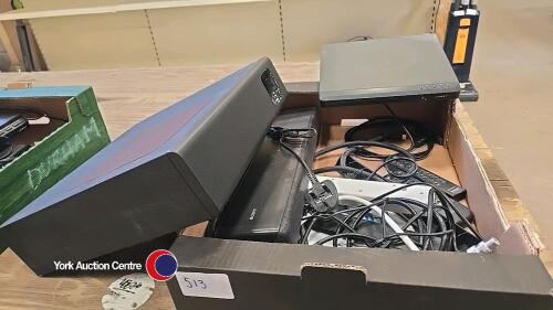 Sony Active subwoofer speaker and Sony sound bar speaker system plus Lowry DVD player