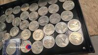 Two trays of 80 Crown coins - 4