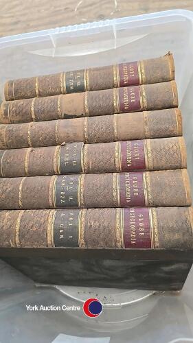 6 leather bound Globe Encyclopaedias