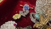 Jewellery box and contents inc some silver items - 5