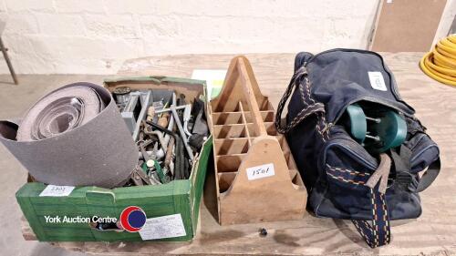 2 x boxes of garage items and assorted tools