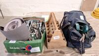 2 x boxes of garage items and assorted tools