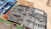 3 x boxes of assorted garage tools, socket sets and 2 calipers - 2