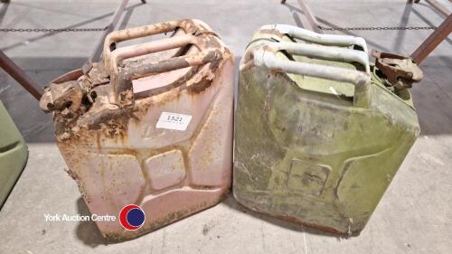 2 vintage jerry cans