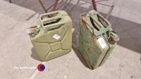 2 vintage jerry cans