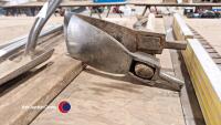 Large log saw, 2 spirit levels, large crow bar, shovel, edging cutter, 2 x vintage carpenters Adze - 9