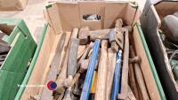 Box of assorted hammers, chisels and record wrenches - 2