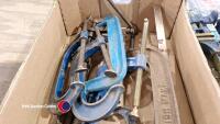 Box of large and small G clamps - 2