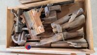 Box of vintage hand planes/scribers