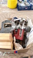 Box of router bits, 4 quality bits plus router