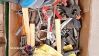2 x boxes of assorted garage tools including pop riveter and panel beating hammers - 6