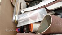 Box of assorted sandpaper, sanding discs and sanding belts - 5