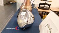 Large vintage Lucas chrome headlamp - 4