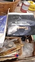 2 x boxes of assorted garage items and tools