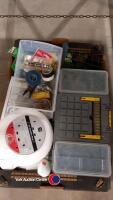 2 boxes of garage tools and fittings