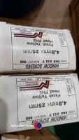 3 boxes of 500 x 4.8 x 25mm yellow head screws. 1 box of 1000 A2 stainless steel M4 x 25mm screws. - 3