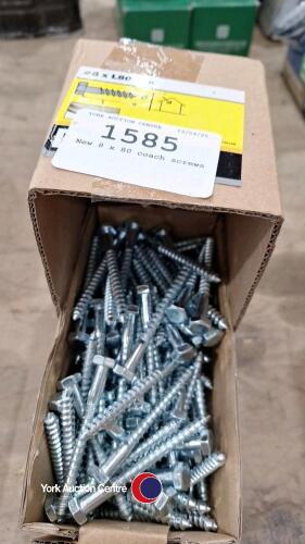 New 8 x 80 coach screws