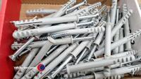 Box of new 10mm rawl plugs with screws