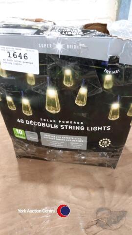 40 bulb solar powered string lights