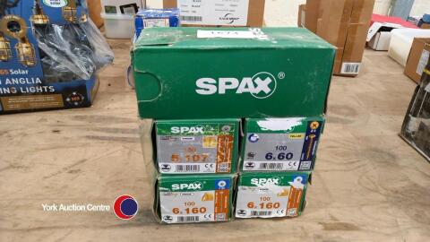 5 boxes of Spax screws, various sizes