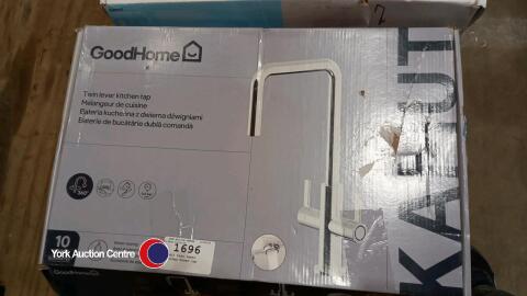 Kamji twin lever kitchen mixer tap