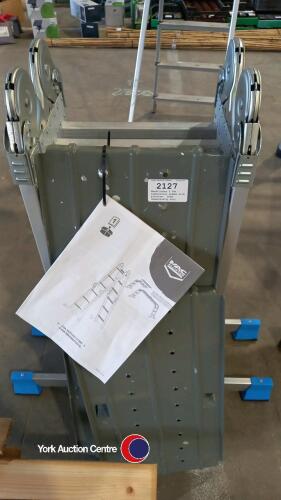 MacAllister 3.30m Combination ladder with platform. Used domestically only, almost as new.