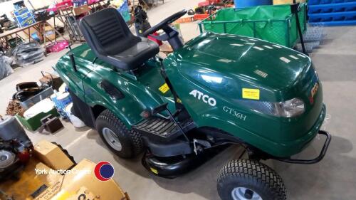 Atco GT 36H ride on lawnmower, 36in cut, Hydrostatic drive, excellent condition.