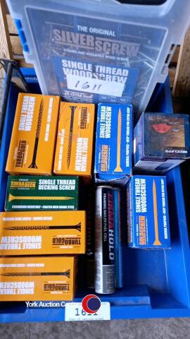 Tray of various sized screws and nails