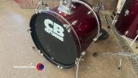 C B Drums full drum kit c/w snare drum, drum sticks, Paiste ride cymbal and seat - 3