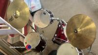 C B Drums full drum kit c/w snare drum, drum sticks, Paiste ride cymbal and seat - 4