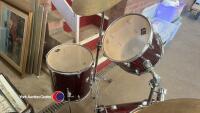 C B Drums full drum kit c/w snare drum, drum sticks, Paiste ride cymbal and seat - 9