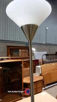 Brass finish standard uplighter plus adjustable standard lamp - 2