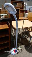 Brass finish standard uplighter plus adjustable standard lamp - 3
