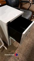 Office World light grey low filing cabinet with 2 drawers - 2