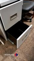 Office World light grey low filing cabinet with 2 drawers - 3