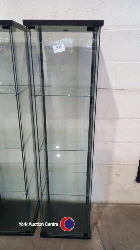 Glass display tower cabinets