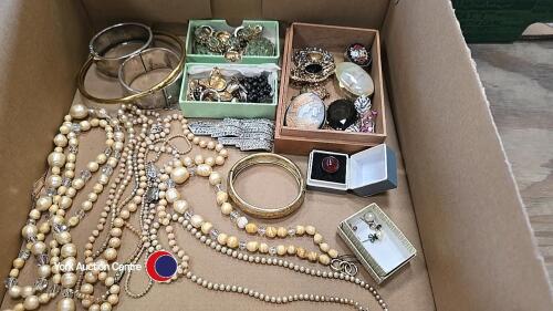 Box of costume jewellery