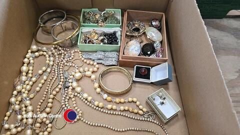 Box of costume jewellery