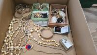 Box of costume jewellery