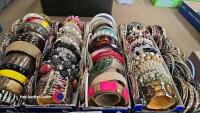 Tray of bangles and bracelets