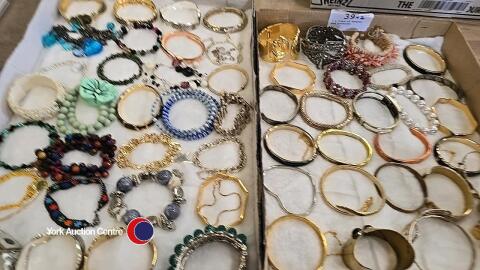 2 x trays of bangles and bracelets
