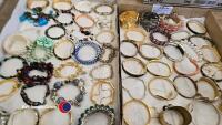 2 x trays of bangles and bracelets